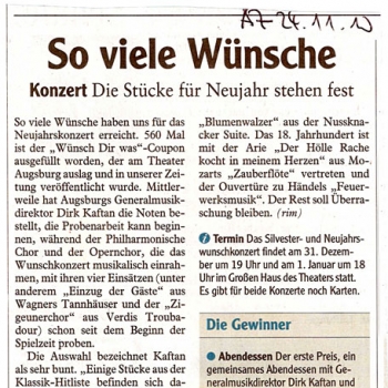 Wunschkonzert Ankündigung AZ