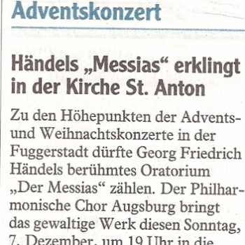 Messias  Ankündigung