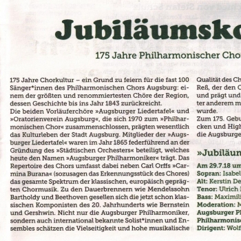 Ankündigung Theaterzeitung